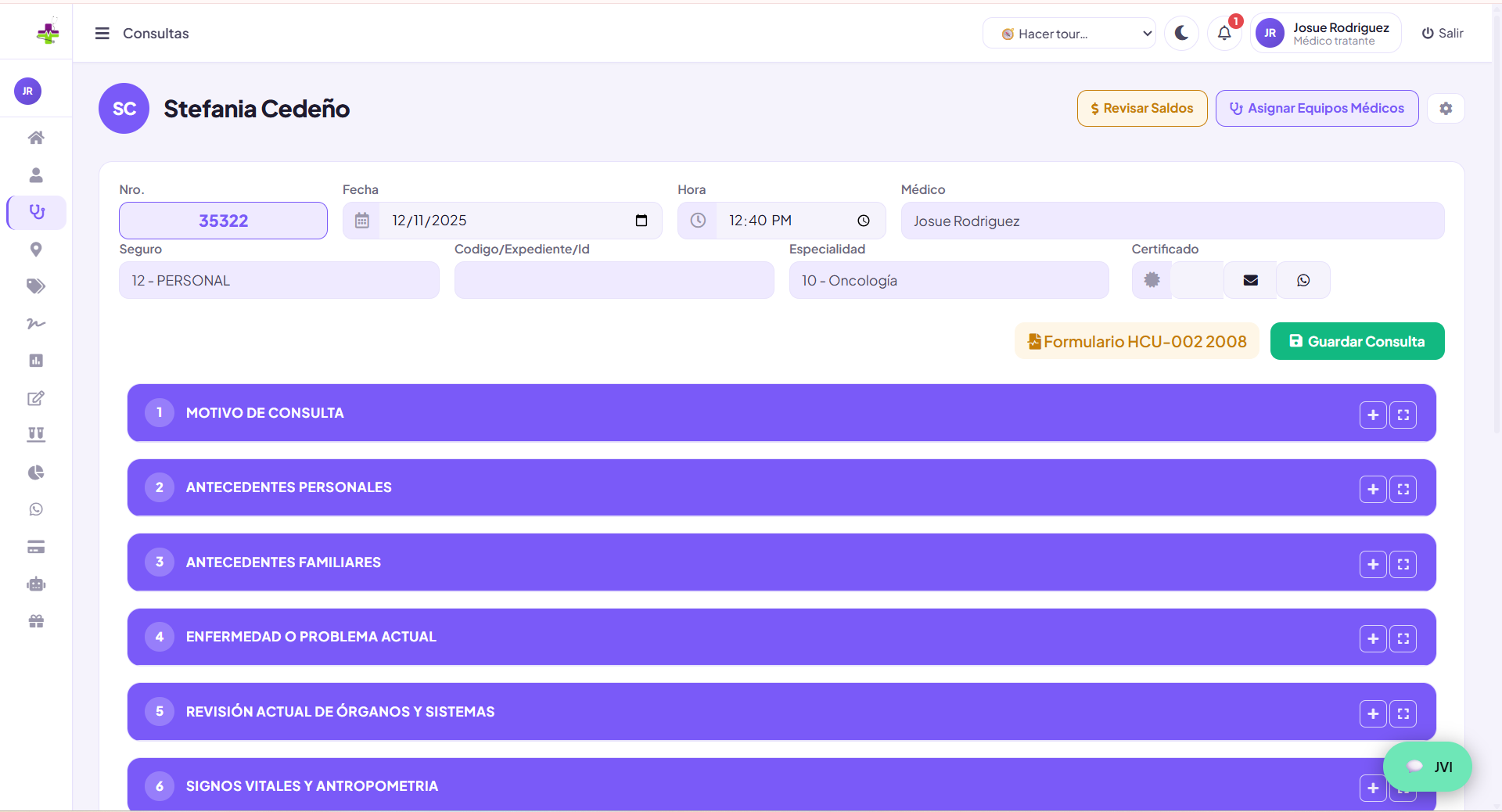 Flujo de una consulta médica en hqsMEDIKAL